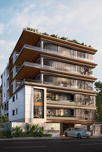 7 Anderson building exterior — a contemporary low-density residence